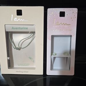 Aventurine Sterling Silver Kids Jewelry Set